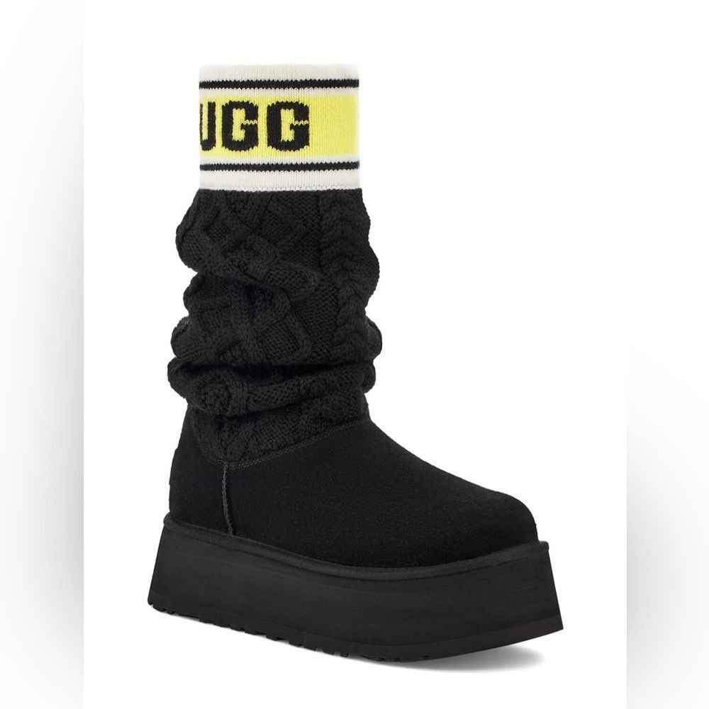 UGG Classic Sweater Letter Black US Women Size 8/UK 6/EU 39